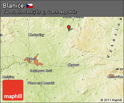 Physical Map of Blanice