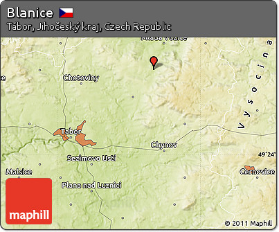 Physical Map of Blanice