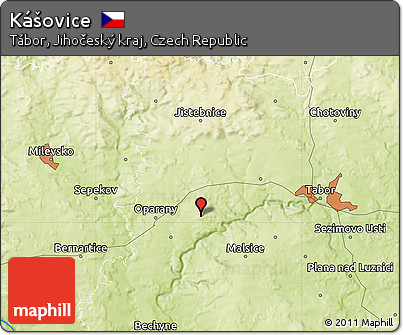 Physical Map of Kášovice