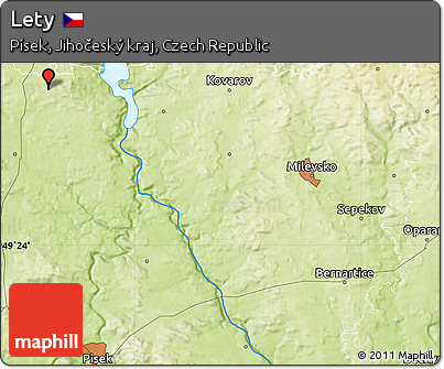 Physical Map of Lety