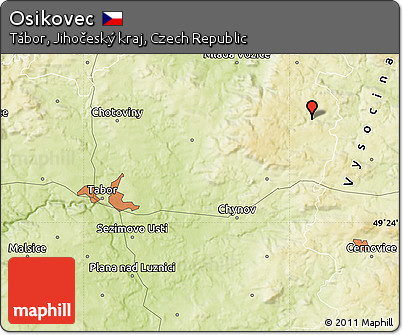 Physical Map of Osikovec