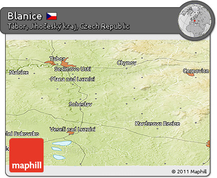 Physical Panoramic Map of Blanice