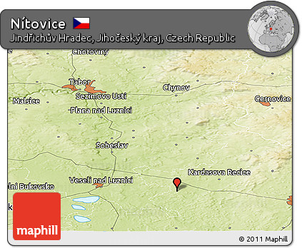 Physical Panoramic Map of Nítovice