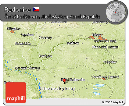 Physical Panoramic Map of Radonice