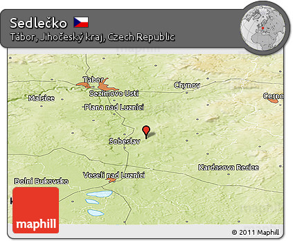 Physical Panoramic Map of Sedlečko