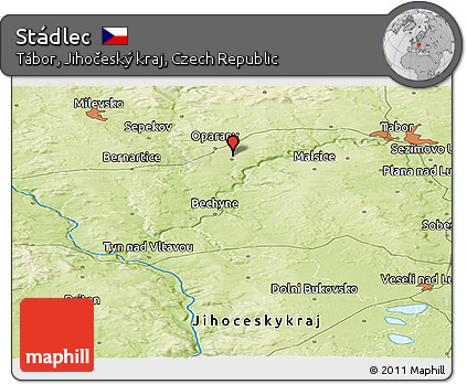 Physical Panoramic Map of Stádlec