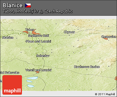 Physical Panoramic Map of Blanice