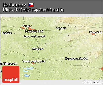 Physical Panoramic Map of Radvanov
