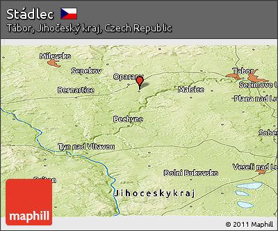 Physical Panoramic Map of Stádlec