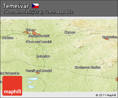 Physical Panoramic Map of Temešvár