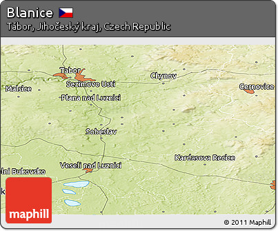 Physical Panoramic Map of Blanice