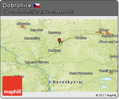 Physical Panoramic Map of Dobronice