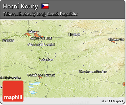 Physical Panoramic Map of Horní Kouty