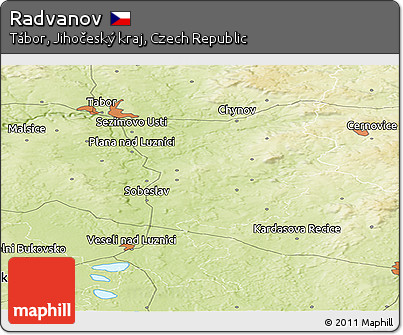 Physical Panoramic Map of Radvanov