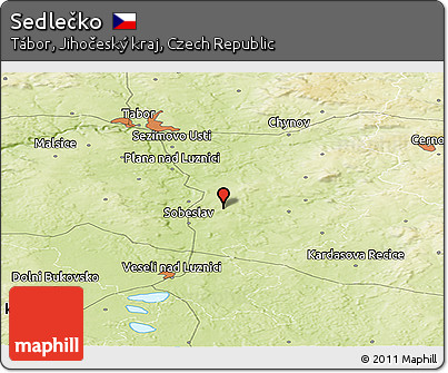 Physical Panoramic Map of Sedlečko