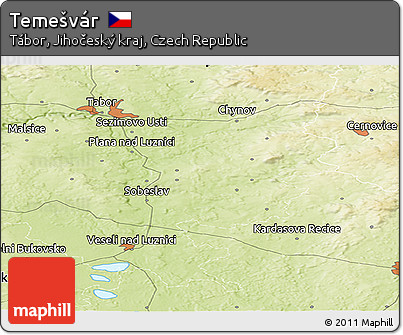 Physical Panoramic Map of Temešvár