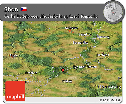 Satellite Panoramic Map of Shon