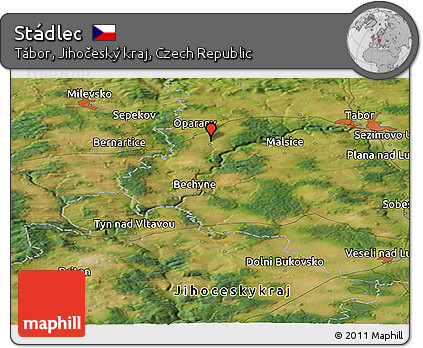 Satellite Panoramic Map of Stádlec