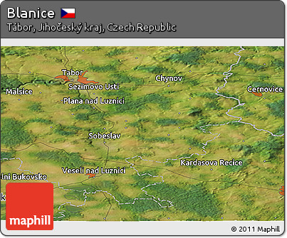 Satellite Panoramic Map of Blanice
