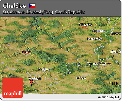 Satellite Panoramic Map of Chelčice