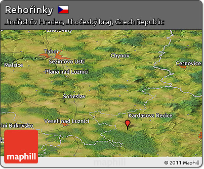 Satellite Panoramic Map of Rehořinky