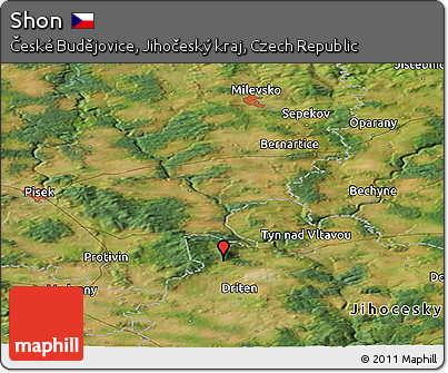 Satellite Panoramic Map of Shon