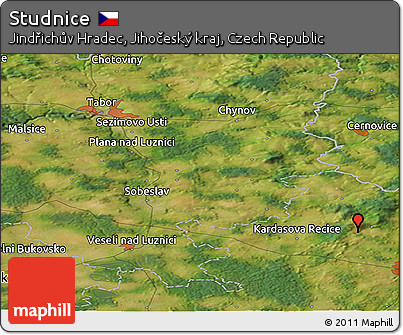 Satellite Panoramic Map of Studnice