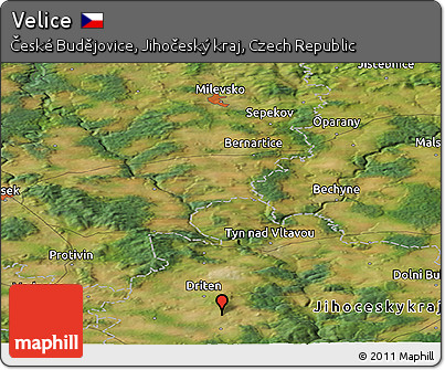 Satellite Panoramic Map of Velice