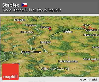 Satellite Panoramic Map of Stádlec