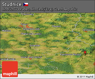 Satellite Panoramic Map of Studnice