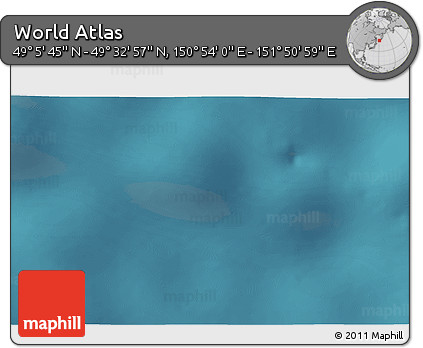 Satellite 3D Map of the Area around 49° 19' 21" N, 151° 22' 30" E