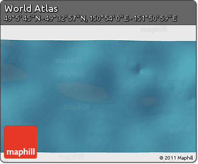 Satellite 3D Map of the Area around 49° 19' 21" N, 151° 22' 30" E