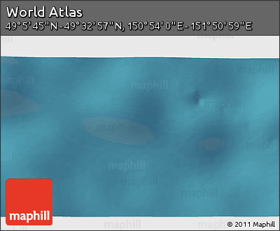 Satellite 3D Map of the Area around 49° 19' 21" N, 151° 22' 30" E