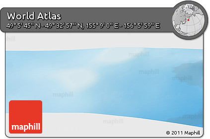 Physical Panoramic Map of the Area around 49° 19' 21" N, 155° 37' 30" E