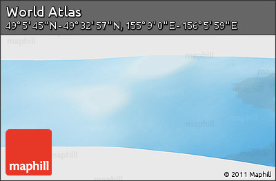 Physical Panoramic Map of the Area around 49° 19' 21" N, 155° 37' 30" E