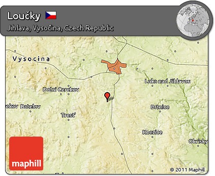 Physical 3D Map of Loučky
