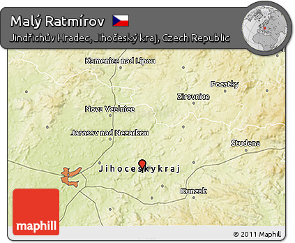 Physical 3D Map of Malý Ratmírov