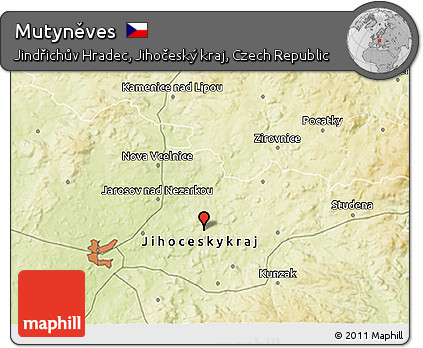 Physical 3D Map of Mutyněves