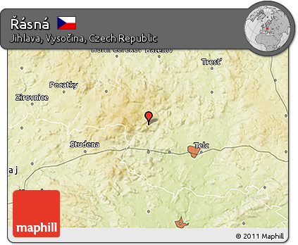 Physical 3D Map of Řásná