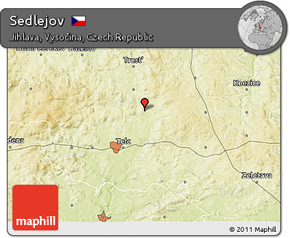 Physical 3D Map of Sedlejov