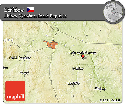 Physical 3D Map of Střížov