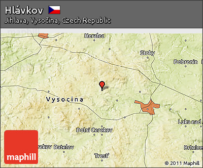 Physical 3D Map of Hlávkov