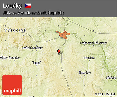 Physical 3D Map of Loučky