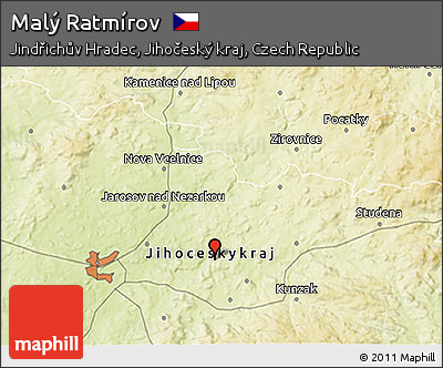 Physical 3D Map of Malý Ratmírov