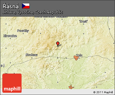 Physical 3D Map of Řásná