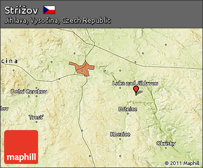 Physical 3D Map of Střížov