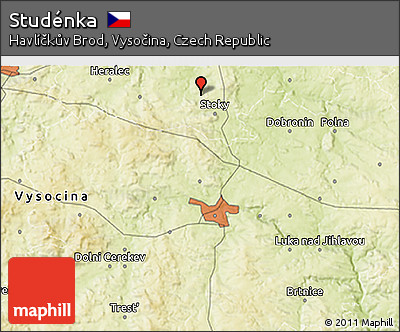 Physical 3D Map of Studénka
