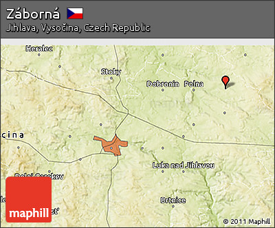 Physical 3D Map of Záborná