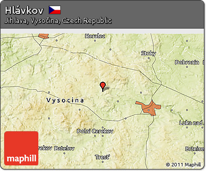 Physical 3D Map of Hlávkov