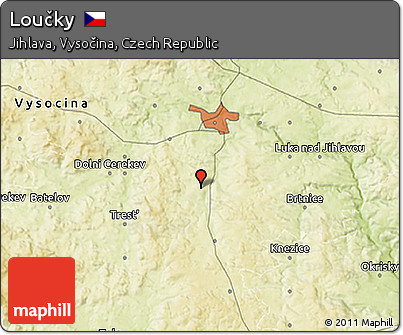 Physical 3D Map of Loučky